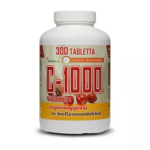 Netamin C-1000 mg vitamin tabletta csipkebogyóval és bioflavonoidokkal, 300 db