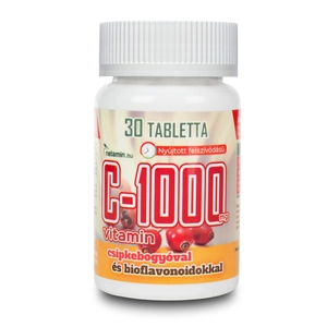 Netamin C-1000 mg vitamin tabletta csipkebogyóval és bioflavonoidokkal, 30 db