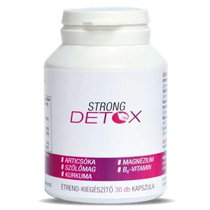 Strong detox articsóka, szőlőmag, kurkuma, magnézium és b6 vitamin összetételű étrend-kiegészítő kapszula 30 db