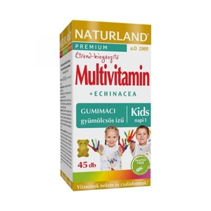Naturland multivitamin+echinacea gyerek multivitamin gumitabletta 45 db