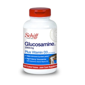 Schiff Glucosamine Plus D3 vitamin tabletta hialuronsavval 2000 mg, 150 db