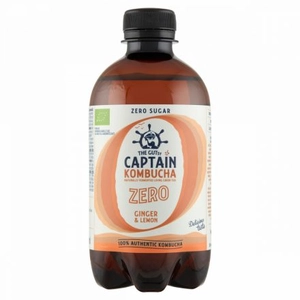Captain Bio Kombucha Ital Zero Gyömbér Citrom, 400 ml