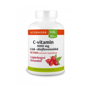 Interherb Xxl C-Vitamin 1000Mg +Cink+Bioflavonoidok Retard Tabletta  90db