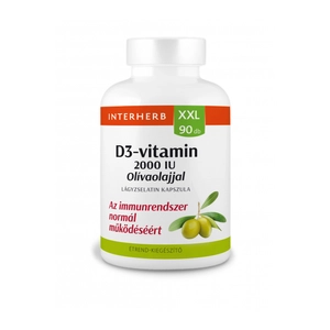 Interherb Xxl D3-Vitamin 2000Iu Olívaolajjal Kapszula 90db