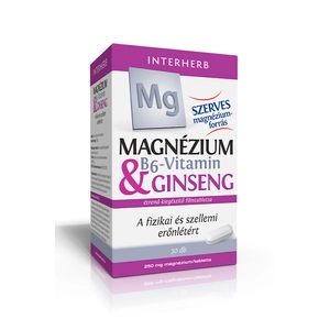 Interherb Magnézium 250Mg-B6-Vitamin-Ginseng Tabletta 30db