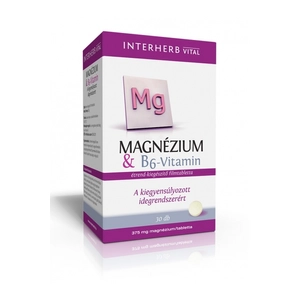 Interherb Magnézium + B6 -Vitamin Tabletta 30db