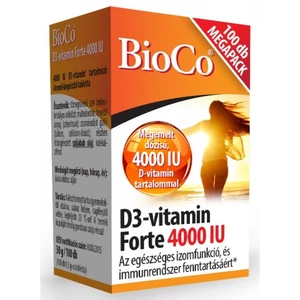 BioCo D3-vitamin Forte 4000 IU, 100 db tabletta