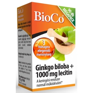 BioCo Ginkgo Biloba + Lecitin 1000mg Megapack, 90 db kapszula