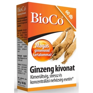 BioCo Ginzeng kivonat tabletta, 60 db