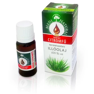 Medinatural 100%-os tisztaságú illóolaj, 10 ml - Indiai citromfű