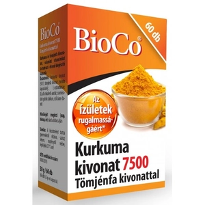 BioCo 7500mg Kurkuma kivonatot tartalmazó kapszula tömjénfa kivonattal, 60 db