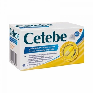 Cetebe C+D Vitamin + Cink Kapszula, 60 db
