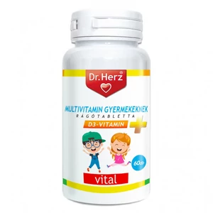 Dr. Herz multivitamin gyerekeknek+D3 60 db rágótabletta 