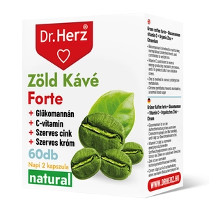 Dr. Herz Zöld kávé forte + C-vitamin + Glükomannán kapszula 60 db