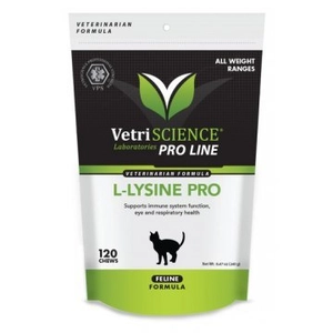 Vetri L-Lysine Pro, L-Lizin Immunerősítő rágótabletta macskáknak Dmg-vel, 120 db