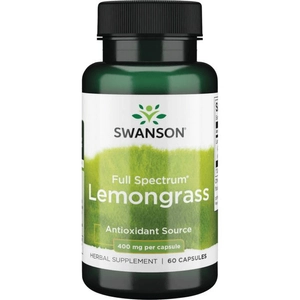 Swanson Lemongrass (Citromfű Koncentrátum) 400 mg, 60 db