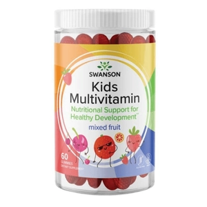 Swanson Kids Multivitamin Mixed Fuit Gumivitamin komplex, 60 db