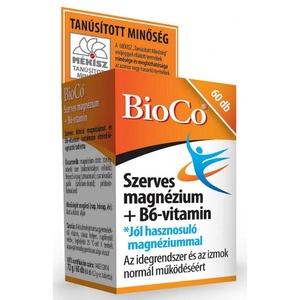 BioCo Szerves Magnézium + B6-vitamin, 60 db tabletta