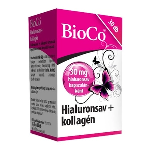 BioCo Hialuronsav 30mg + Kollagén kapszula, 30 db