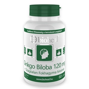 Bioheal Ginkgo biloba 120 mg + Fokhagyma kivonat filmtabletta, 70 db