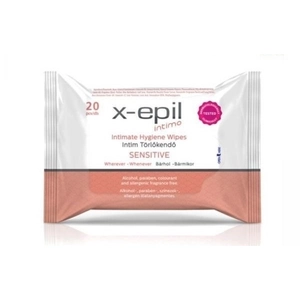 X-epil Intim törlőkendő - Sensitive, 20 db