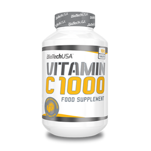 BioTech Vitamin C 1000 bioflavonoiddal és csipkebogyó kivonattal, 100 tabletta