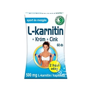 Dr. Chen L-karnitin 500 + Króm + Cink kapszula, 60 db