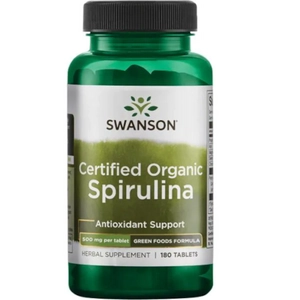 Swanson Spirulina Alga tabletta 500 mg, 180 db