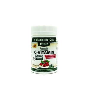 Jutavit C-Vitamin + D3 + cINK 500 mg csipkebogyó kivonattal Retard, 45 tabletta