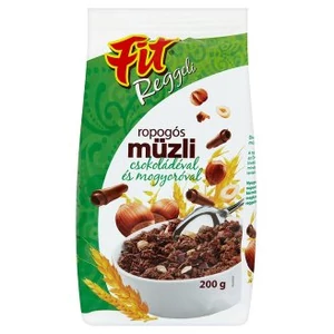 Fit Reggeli ropogós müzli csokoládéval és mogyoróval, 200 g