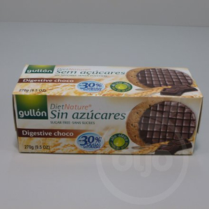 GULLON diabetikus korpás keksz étcsokoládé bevonattal édesítőszerrel 270 g
