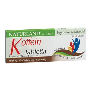 Naturland Koffein tabletta, 20 db
