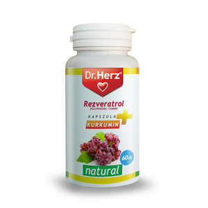 Dr. Herz Rezveratrol + kurkumin kapszula, 60 db