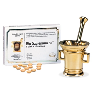 Bio-Szelénium 50 + Cink + vitaminok tabletta, 60 db