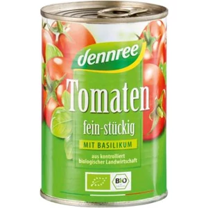 Dennree bio bazsalikomos paradicsomkockák, 400 g