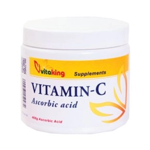 Vitaking C-vitamint és aszkorbinsavat tartalmazó italpor, 400 g