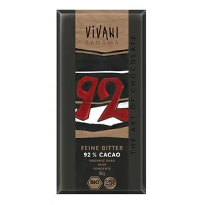 Vivani bio étcsokoládé 92%, 80 g