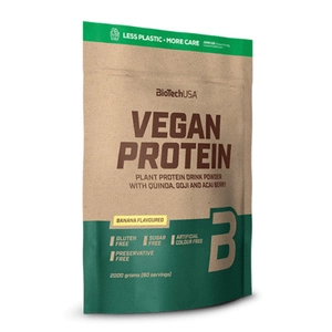 Biotech Vegan Protein, banán ízű, 500g