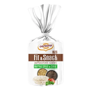 Cerbona puffasztott rizsszelet napraforgó-chia, 90 g