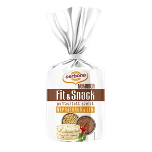 Cerbona puffasztott kukoricaszelet len-napraforgó, 90 g