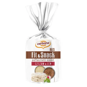 Cerbona puffasztott rizsszelet len-szezám, 90 g
