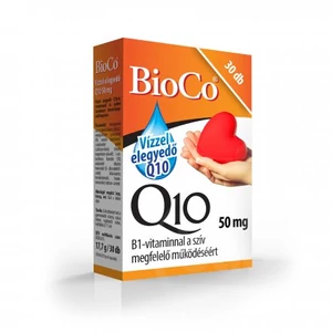 BioCo Vízzel elegyedő Q10 50mg B1-vitaminnal, 30 db kapszula