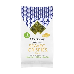Clearspring bio ropogós tengeri alga snack gyömbéres 4 g