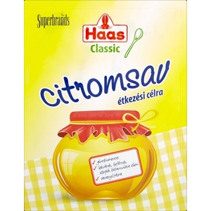 Haas Classic étkezési citromsav, 15 g