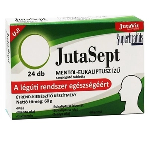 Jutavit Jutasept szopogató tabletta mentol-eukaliptusz, 24 db