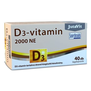 Jutavit D3 vitamin 2000 NE lágykapszula, 40 db