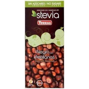 Torras stevia 03. Étcsokoládé mogyorós, 125 g