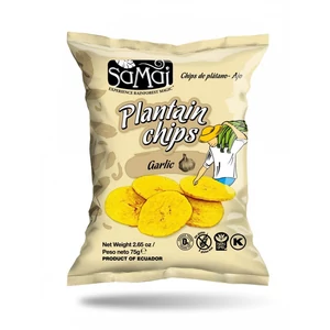 Samai Plantain Főzőbanán Chips Fokhagymás, 75 g