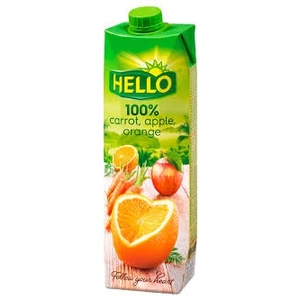 Hello sárgarépa-narancs-alma 100%, 1000 ml