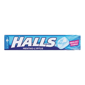 Halls cukor mentol-eukalyptus original, 34 g